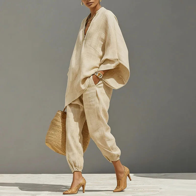 Cora Linen Matching Set | Lightweight, Breathable Fabric 3