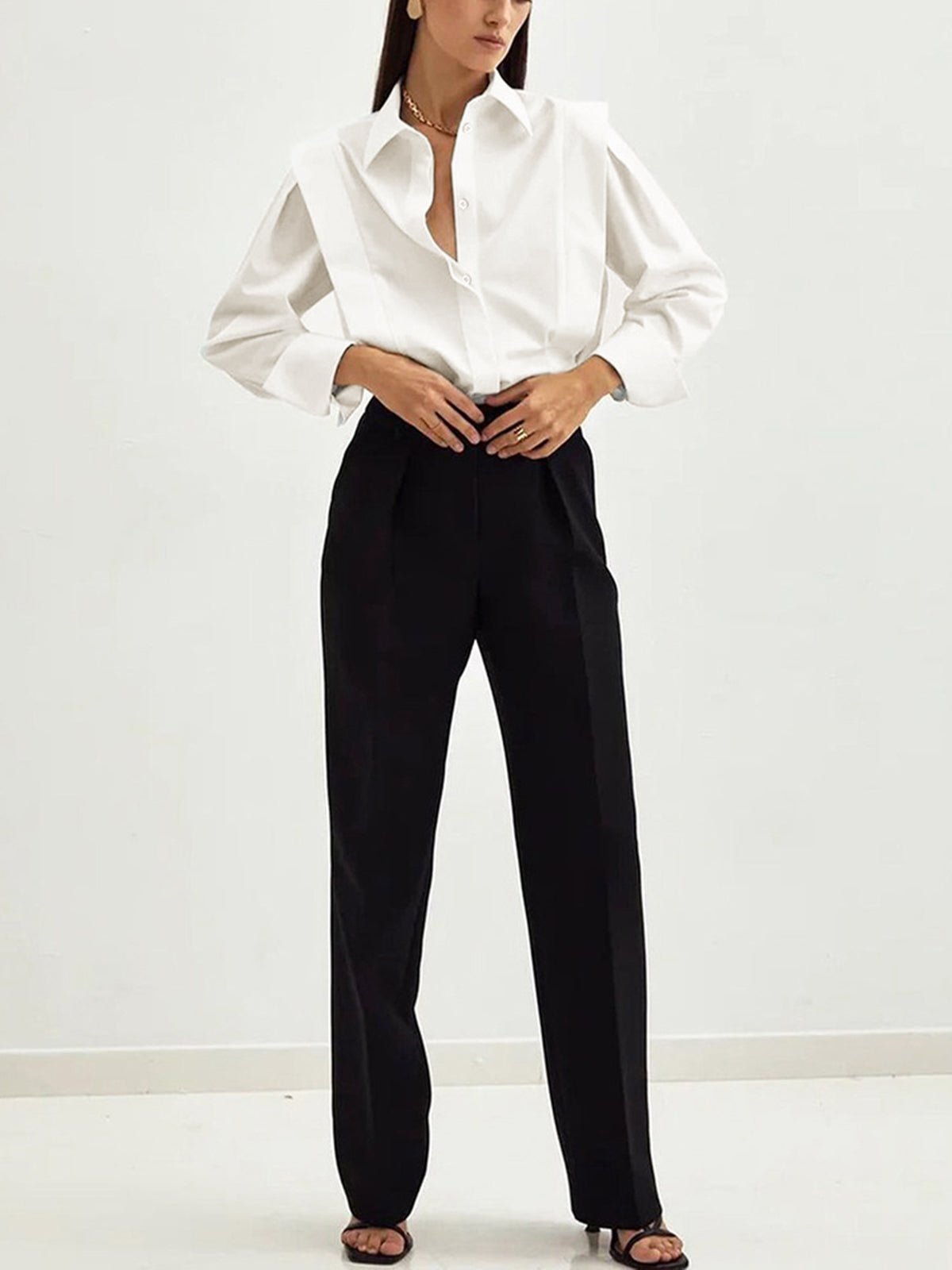 Cora Women's Blouse | Long Sleeve, Easy-Care Polyester, Straight Fit 2