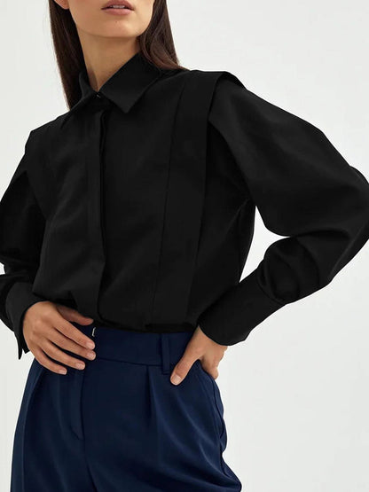 Cora Women's Blouse | Long Sleeve, Easy-Care Polyester, Straight Fit 7