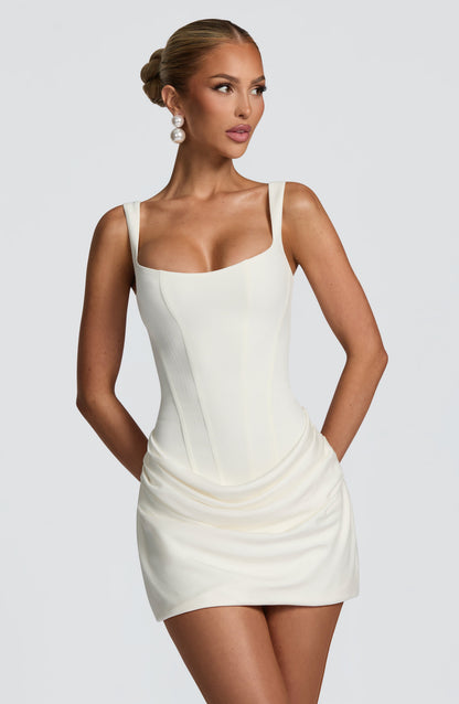 Cora Women's Dress | Structured Crepe, Elegant Mini Cocktail Dress 0