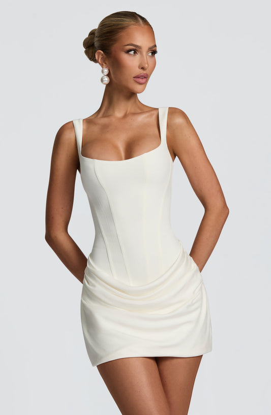 Cora Women's Dress | Structured Crepe, Elegant Mini Cocktail Dress 0