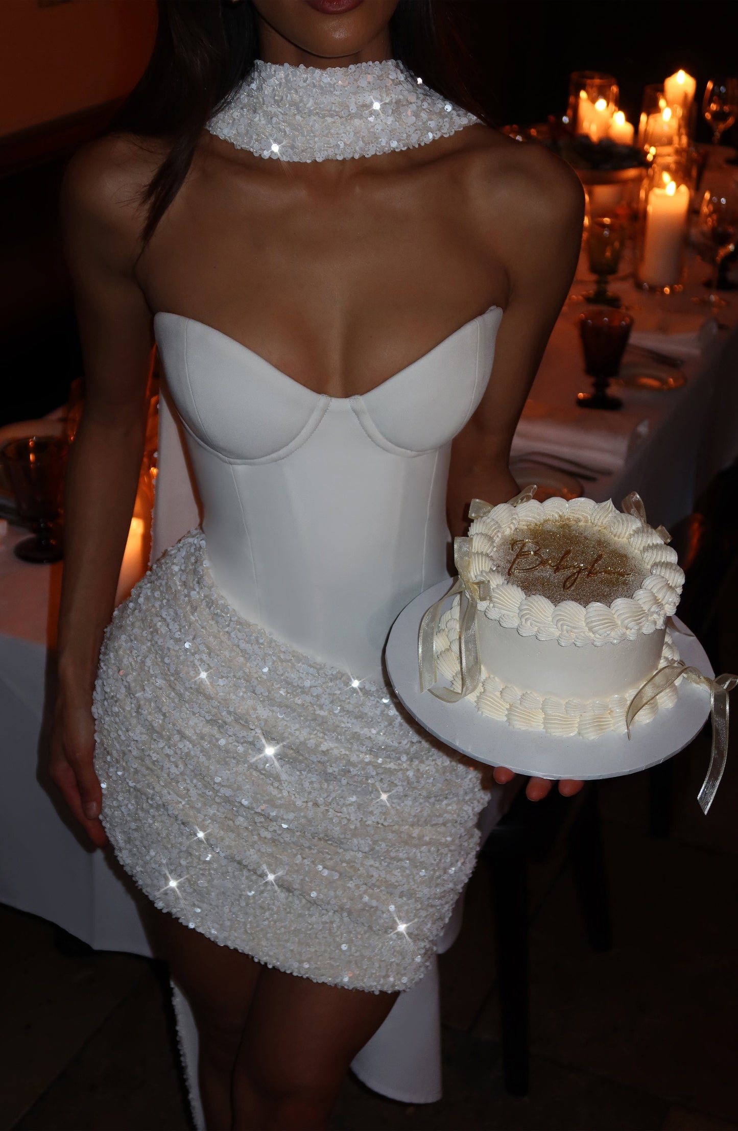 Dazzle Cocktail Dress | Sequin Velvet, Strapless Mini 1