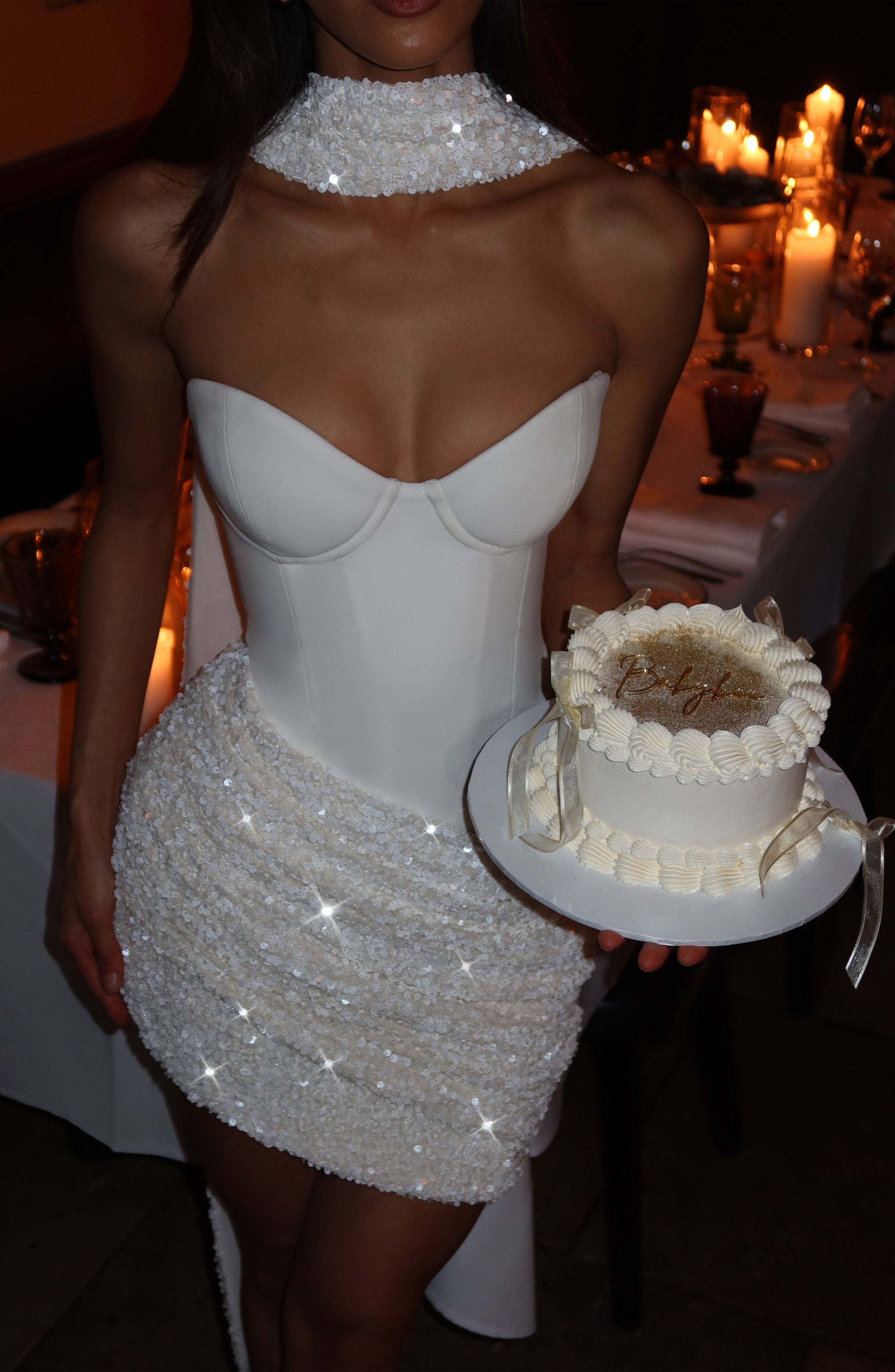 Dazzle Cocktail Dress | Sequin Velvet, Strapless Mini 1