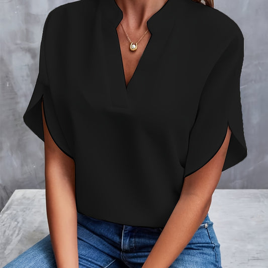Diana V-Neck Blouse | Lightweight, Versatile Design for Women 0