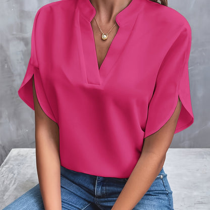 Diana V-Neck Blouse | Lightweight, Versatile Design for Women 2