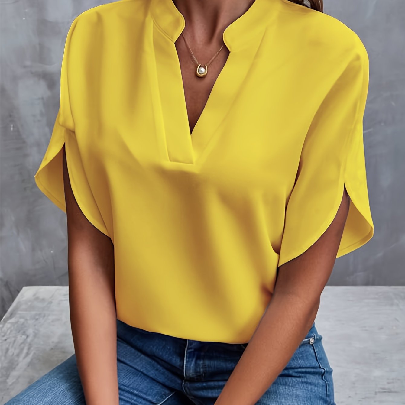 Diana V-Neck Blouse | Lightweight, Versatile Design for Women 6