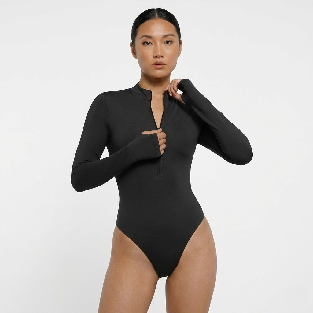 Diva Shapewear Bodysuit | High-Stretch, Adjustable Deep V Neckline