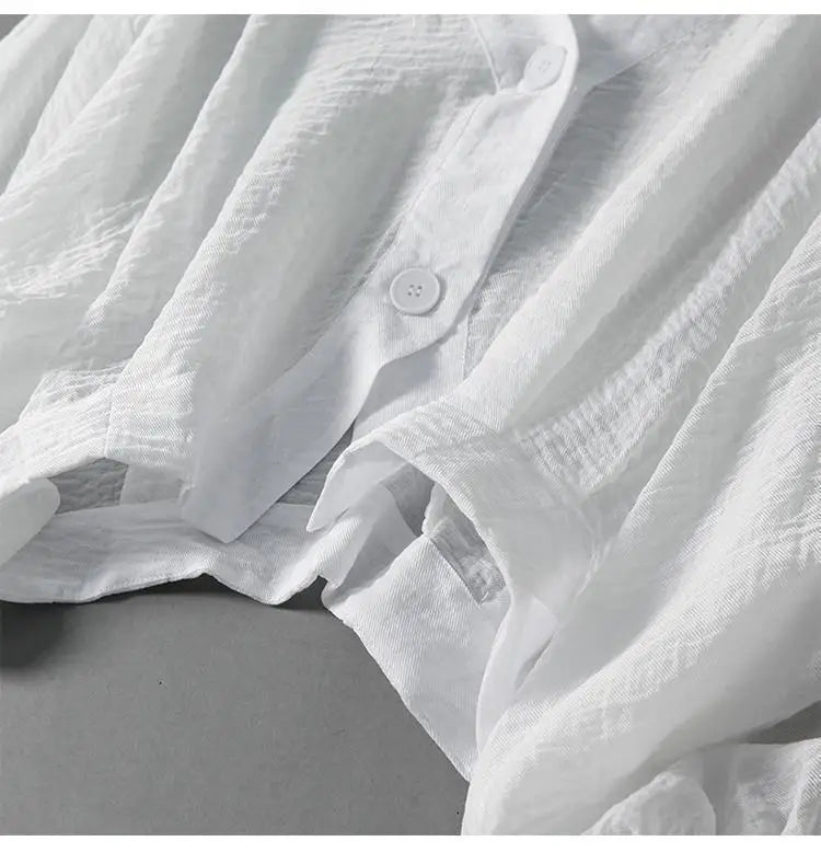 Elysia Summer Blouse | Cotton-Linen Blend, Batwing Sleeves 2