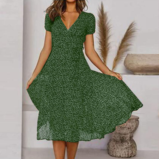 Elysia Women's Dress | Elegant V-Neck, Flattering A-Line Summer Style 0