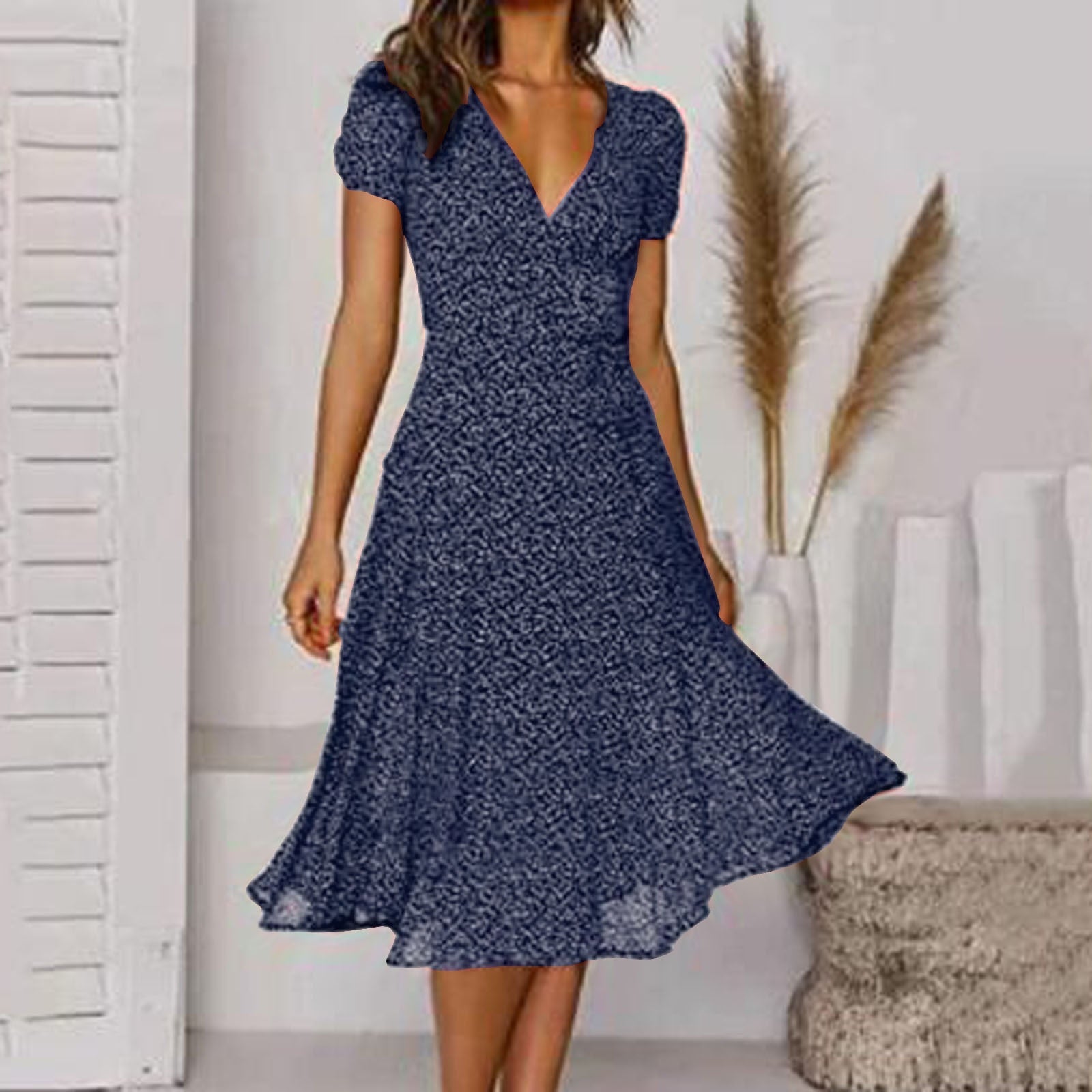 Elysia Women's Dress | Elegant V-Neck, Flattering A-Line Summer Style 4