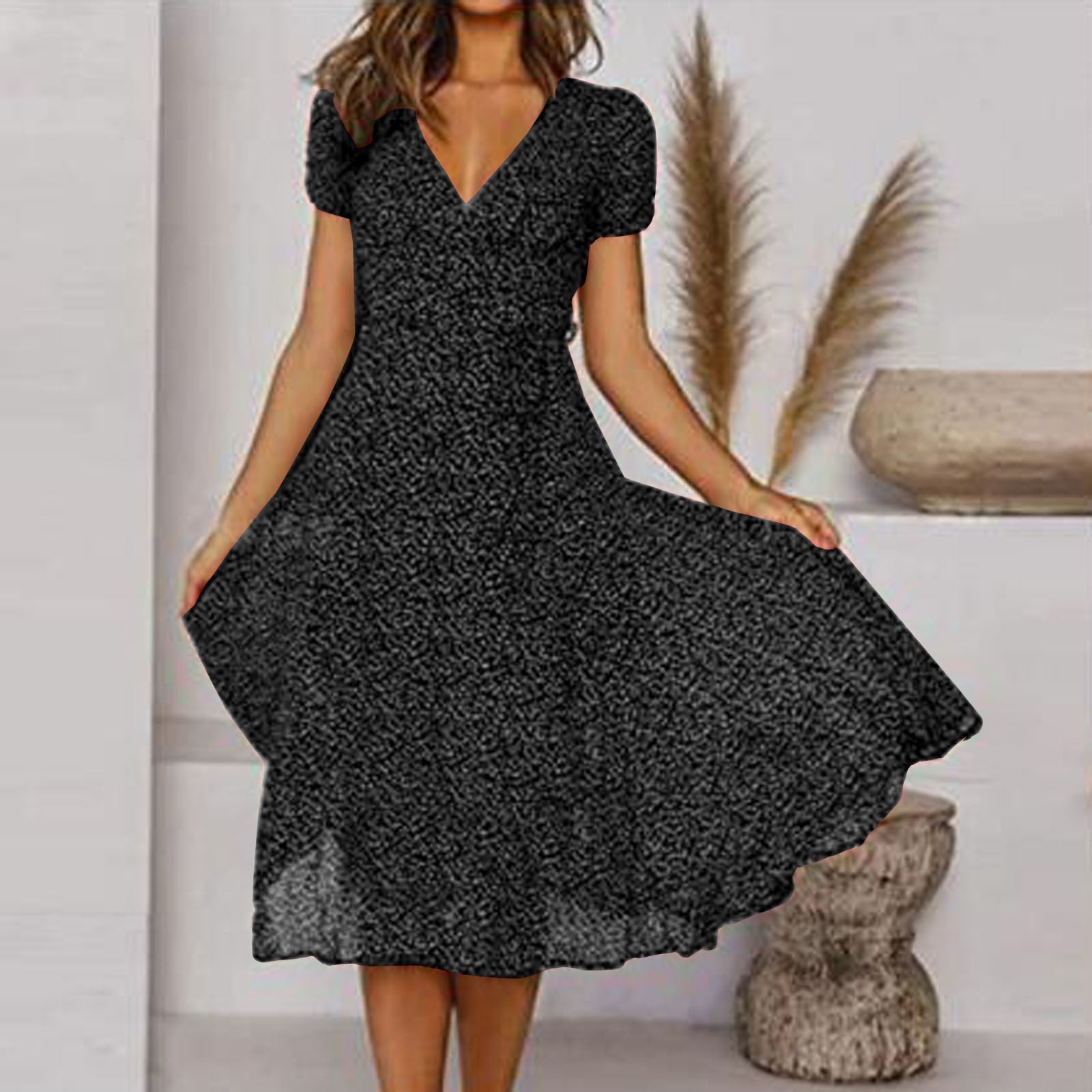 Elysia Women's Dress | Elegant V-Neck, Flattering A-Line Summer Style 5