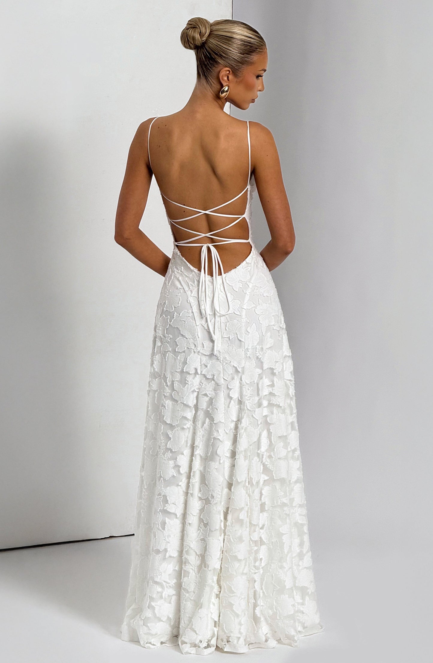 Felicity Maxi Dress | Floral Burnout, Elegant Cowl Neck 1
