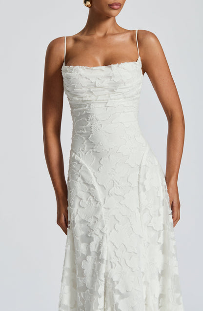 Felicity Maxi Dress | Floral Burnout, Elegant Cowl Neck 6