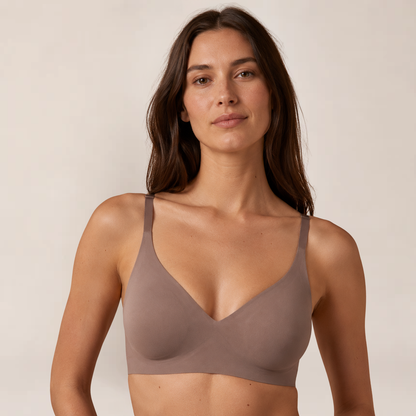 Fina Wireless Bra | Deep V, Seamless, No Underwire, Soft Support