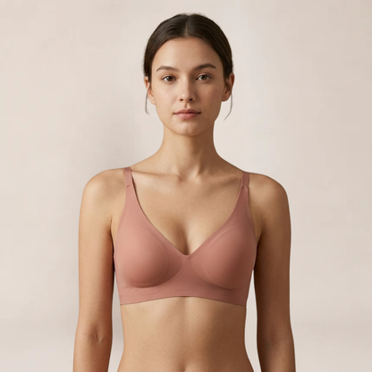 Fina Wireless Bra | Deep V, Seamless, No Underwire, Soft Support