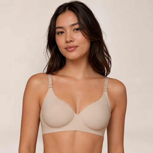Fina Nursing Bra | Seamless, Ultra Thin, Elegant V-Neck Design