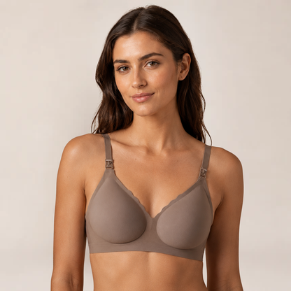 Fina Nursing Bra | Seamless, Ultra Thin, Elegant V-Neck Design