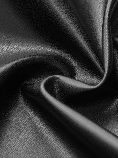 Fiona Midi Skirt | Faux Leather, High-Slit Design for Women 4