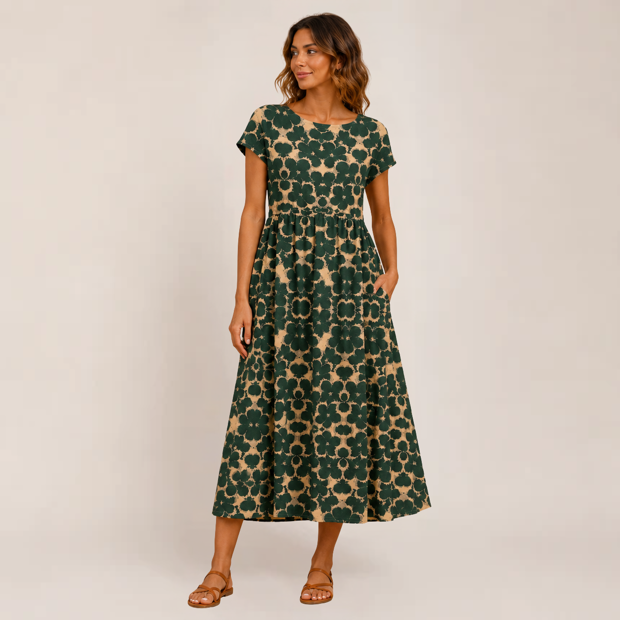 Fiora Midi Dress | Floral A-Line, Perfect for Summer Weddings