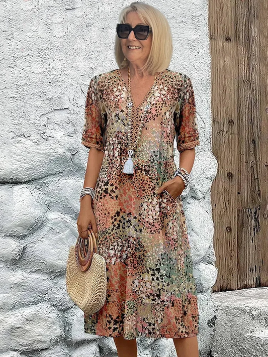 Haven Floral Midi Dress | Tummy Coverage, Breathable Comfort 0