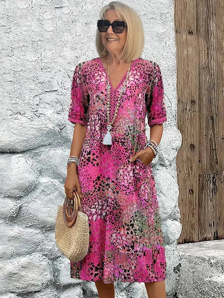 Haven Floral Midi Dress | Tummy Coverage, Breathable Comfort 1