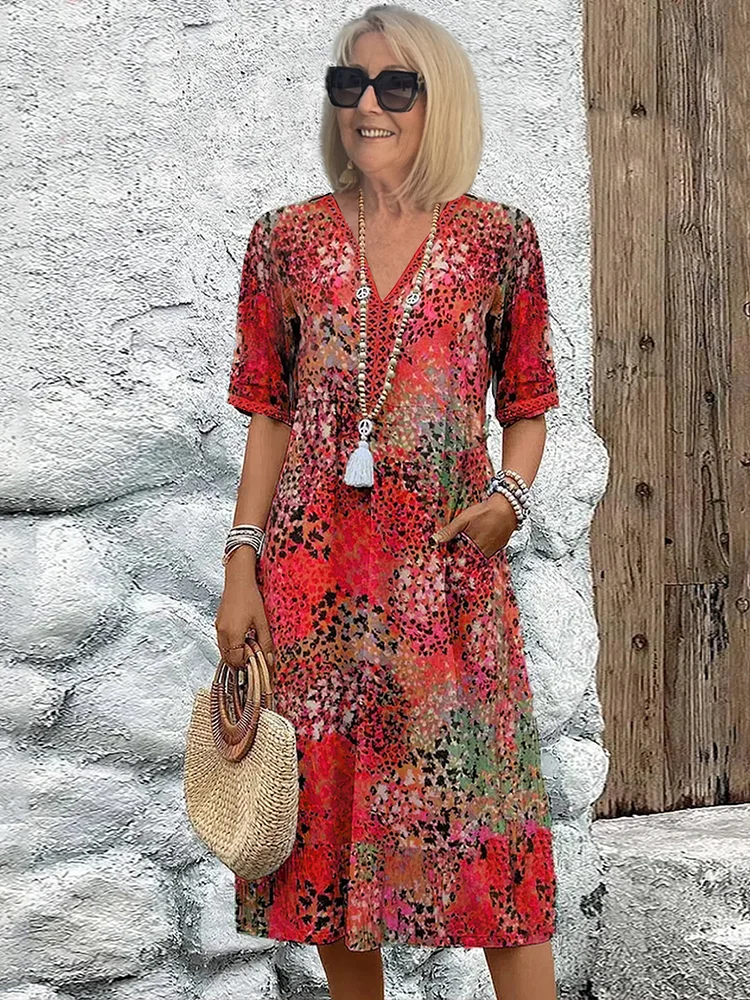 Haven Floral Midi Dress | Tummy Coverage, Breathable Comfort 2
