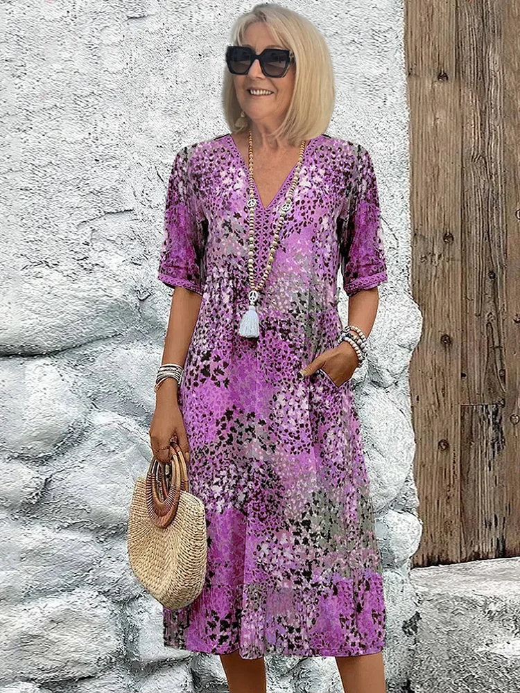 Haven Floral Midi Dress | Tummy Coverage, Breathable Comfort 4
