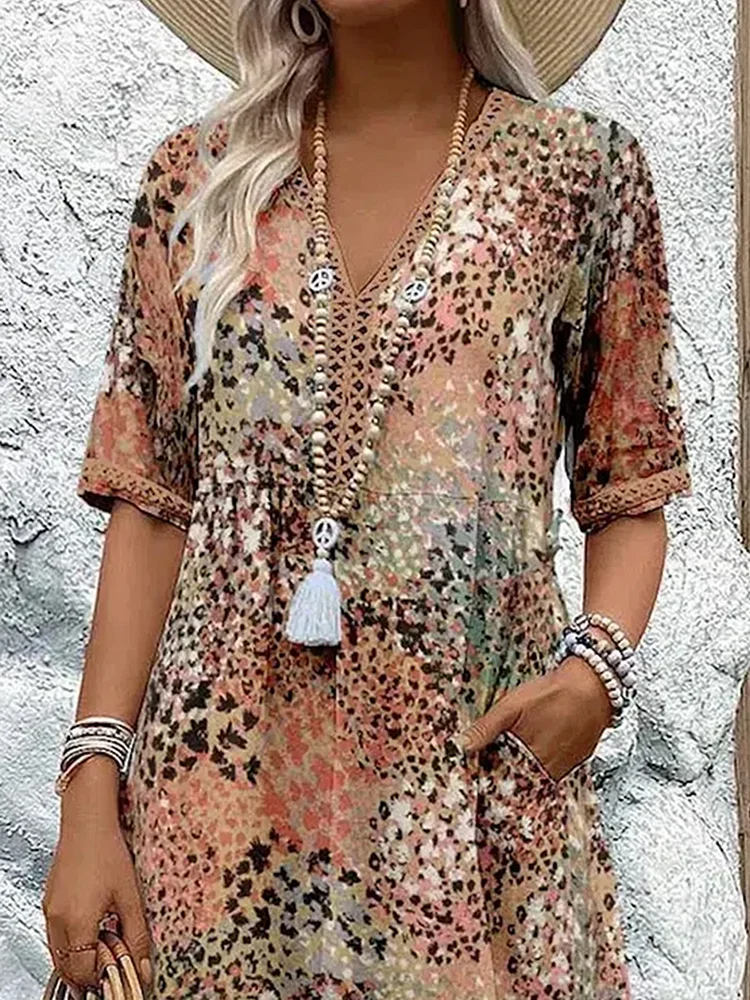 Haven Floral Midi Dress | Tummy Coverage, Breathable Comfort 5