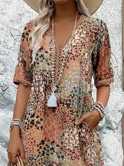 Haven Floral Midi Dress | Tummy Coverage, Breathable Comfort 5