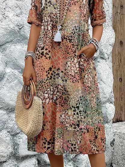 Haven Floral Midi Dress | Tummy Coverage, Breathable Comfort 6