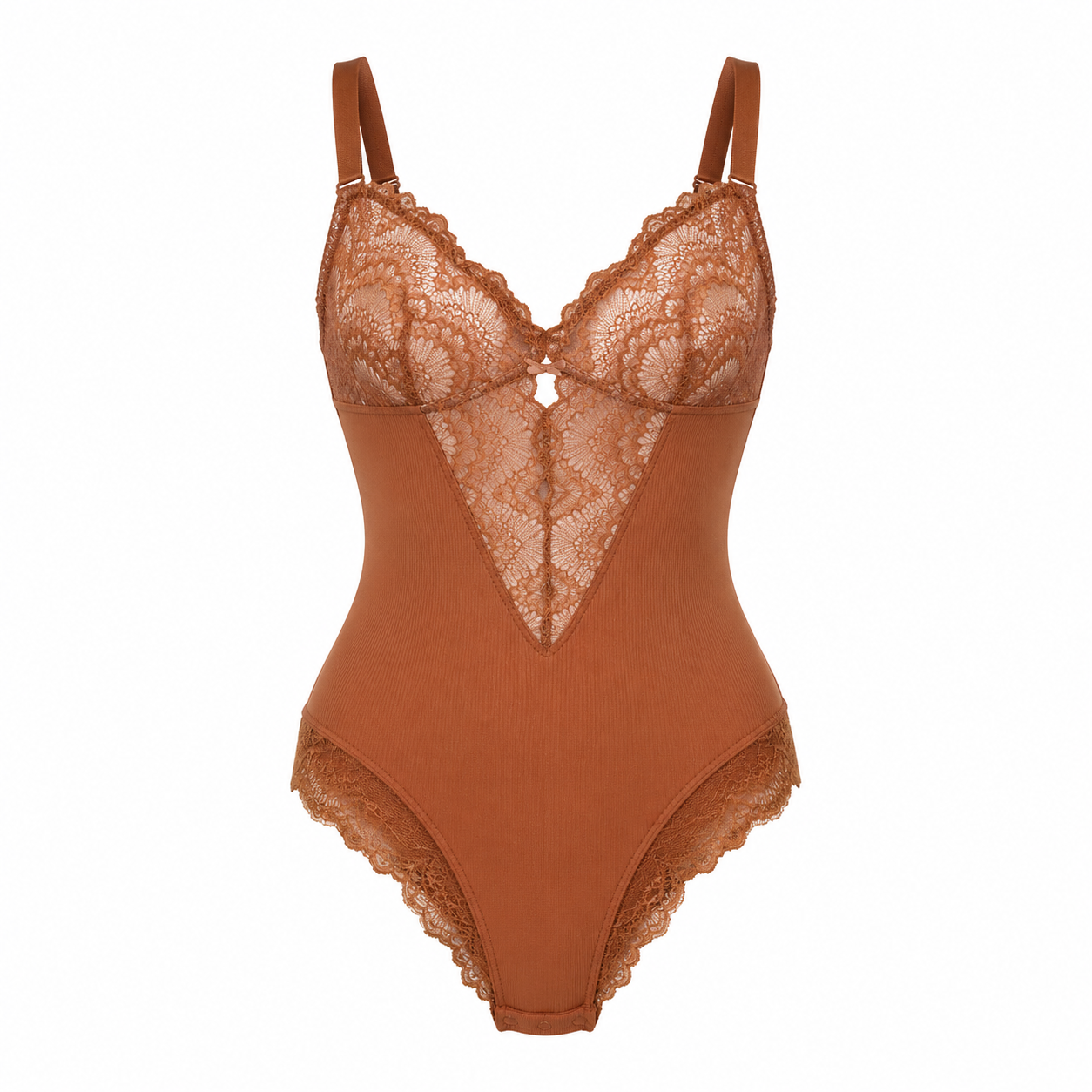 Haven Lace Bodysuit | Black, Compression Fit, Low-Back Design