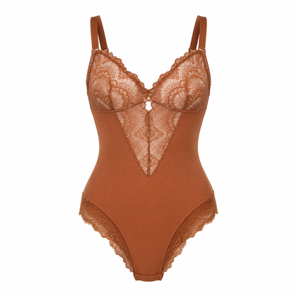 Haven Lace Bodysuit | Black, Compression Fit, Low-Back Design