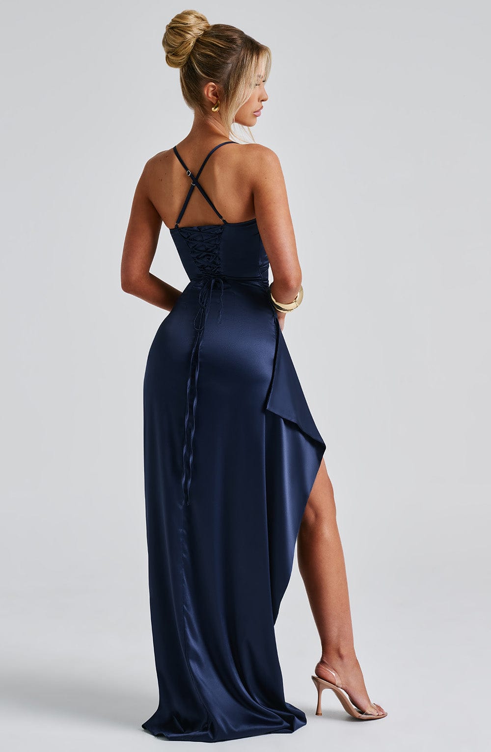 Haven Maxi Dress | Premium Stretch Satin, Elegant Long Dress for Women 1