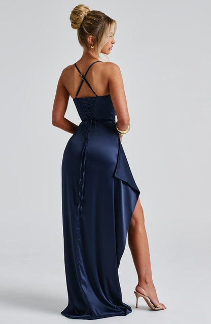 Haven Maxi Dress | Premium Stretch Satin, Elegant Long Dress for Women 1