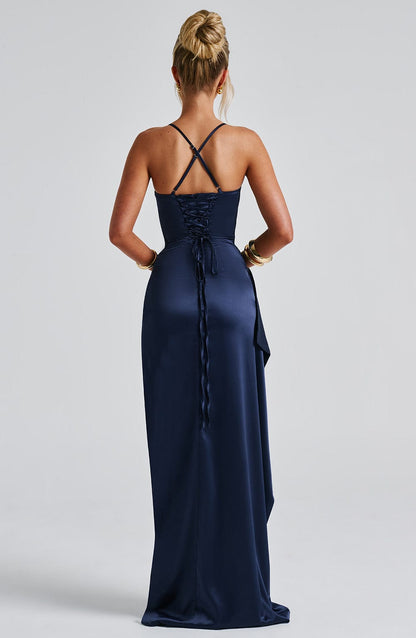 Haven Maxi Dress | Premium Stretch Satin, Elegant Long Dress for Women 3