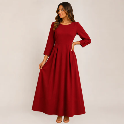 Ivy Midi Dress | Flowing 3/4 Sleeve, Available in Green and Black