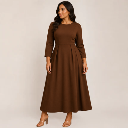 Ivy Midi Dress | Flowing 3/4 Sleeve, Available in Green and Black