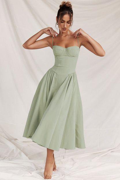 Jade Midi Dress | Elegant Cotton-Polyester Blend for Women 0
