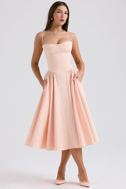 Jade Midi Dress | Elegant Cotton-Polyester Blend for Women 2