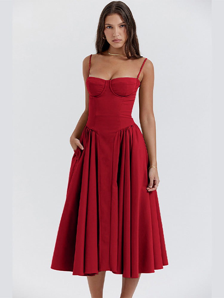 Jade Midi Dress | Elegant Cotton-Polyester Blend for Women 7
