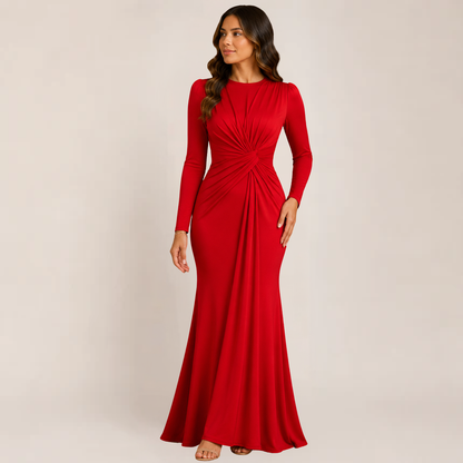 Jovial Bodycon Dress | Ruched Long Sleeve, Perfect for Cocktail Events