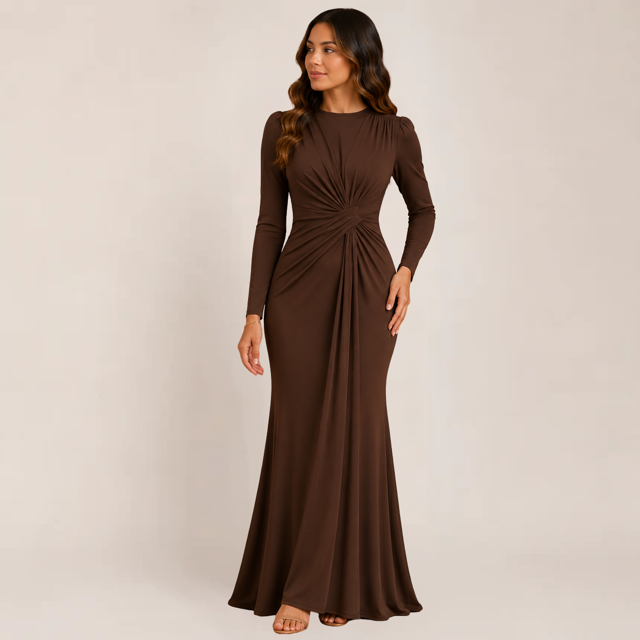 Jovial Bodycon Dress | Ruched Long Sleeve, Perfect for Cocktail Events
