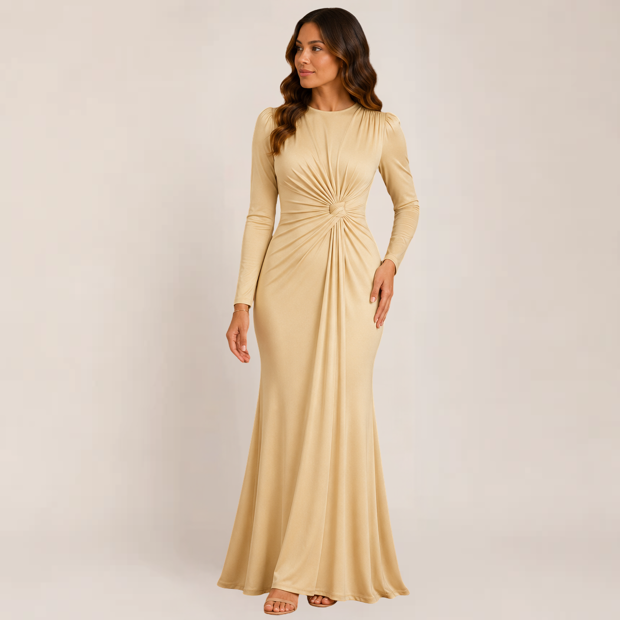 Jovial Bodycon Dress | Ruched Long Sleeve, Perfect for Cocktail Events
