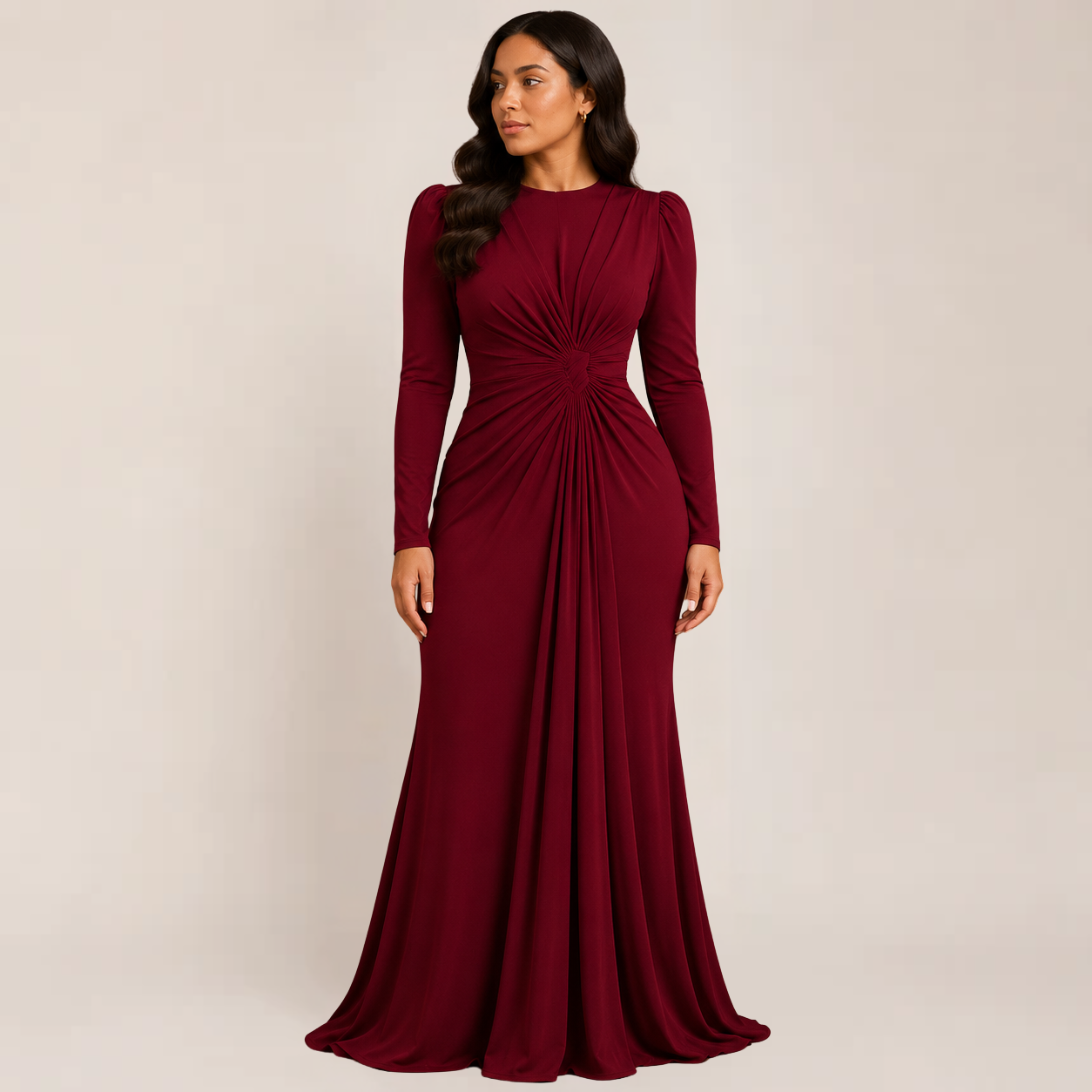 Jovial Bodycon Dress | Ruched Long Sleeve, Perfect for Cocktail Events