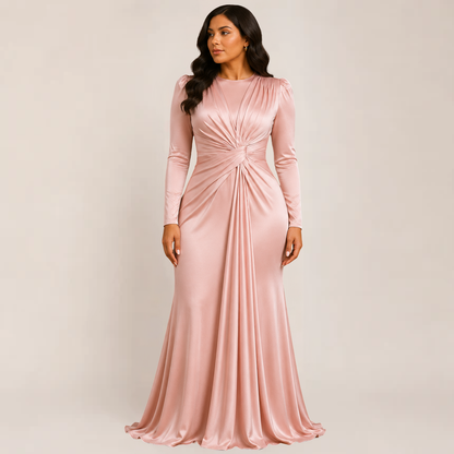 Jovial Bodycon Dress | Ruched Long Sleeve, Perfect for Cocktail Events