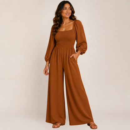 Kisha Black Jumpsuit | Wide Leg, Relaxed Fit for Women