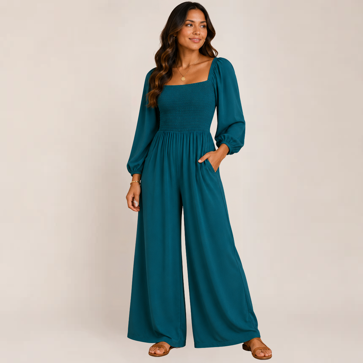 Kisha Black Jumpsuit | Wide Leg, Relaxed Fit for Women