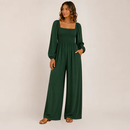 Kisha Black Jumpsuit | Wide Leg, Relaxed Fit for Women