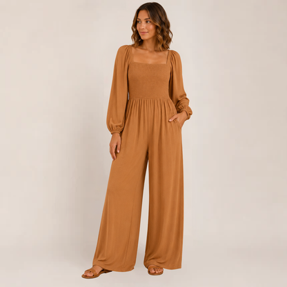 Kisha Black Jumpsuit | Wide Leg, Relaxed Fit for Women