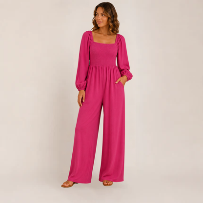 Kisha Black Jumpsuit | Wide Leg, Relaxed Fit for Women